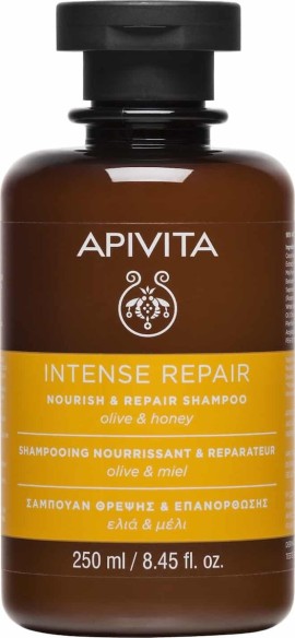 Apivita Nourish & Repair Shampoo with Olive & Honey Σαμπουάν Θρέψης και Επανόρθωσης 250ml
