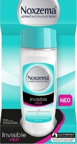 Noxzema Invisible Her Roll-On Γυναικείο Αποσμητικό που δεν αφήνει Λεκέδες 50ml