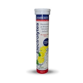 Lamberts Electrolytes, Ηλεκτρολύτες με Βιταμίνες, Μέταλλα & Δεξτρόζη, Λεμόνι 13tabs Αναβράζοντα