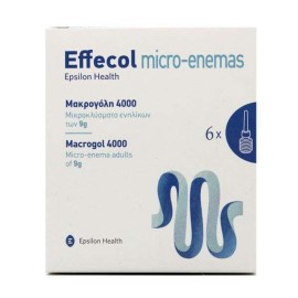 Epsilon Health Effecol Μικροκλύσματα Ενηλίκων Micro-Enemas Macrogol 4000 6x9gr