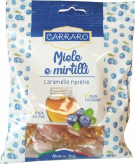 Carraro Καραμέλες για το Λαιμό Μέλι & Μύρτιλλο 100gr