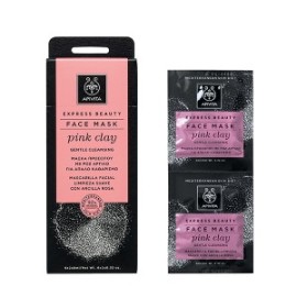 Apivita Express Beauty Face Mask Pink Clay Ροζ Αργιλος 2x8ml