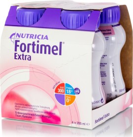 Nutricia Fortimel Extra Γεύση Φράουλα Υπερπρωτεϊνικό Ρόφημα 4x200ml