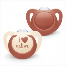 Nuk Πιπίλες Σιλικόνης For Nature για 18-36m Κόκκινο 2τμχ 10.739.779