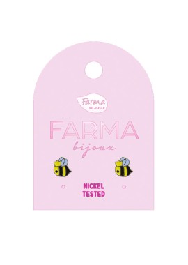 Farma Bijoux For Kids Παιδικά Υποαλλεργικά Σκουλαρίκια  Μέλισσα 7mm BEPS971 1 ζευγάρι