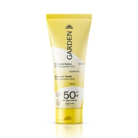 Garden Αντηλιακή Κρέμα Προσώπου SPF50+ με Υαλουρονικό Οξύ 50ml