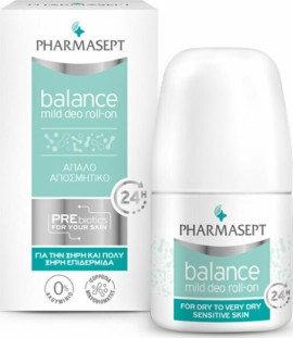Pharmasept Balance Mild Deo 24h για Ξηρές Επιδερμίδες Roll-On 50ml