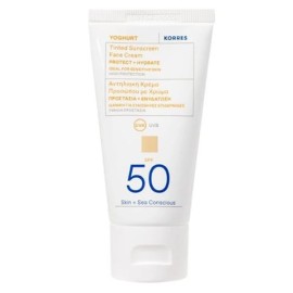 Korres Yoghurt Tinted Sunscreen Face Cream SPF50 Αντηλιακή Κρέμα Προσώπου με Χρώμα 50ml