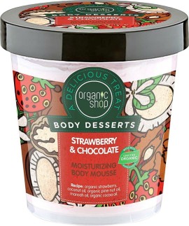 Natura Siberica Organic Shop Body Desserts Strawberry & Chocolate Ενυδατική Mousse Σώματος 450ml