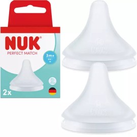 Nuk Perfect Match Θηλές από Σιλικόνη Μικρής Οπής Μεγέθους Μ για 3m+ 2τμχ 10.124.033