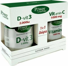 Power Health Classics Platinum Range Vitamin D-Vit3 2000iu 60tabs & Vitamin C 1000mg 20tabs