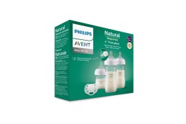 Philips Avent Newborn Set Natural Response Σετ Δώρου για Νεογέννητο με Γυάλινα Μπιμπερό 3τμχ 1x120ml, 2x240ml & Avent Ultra Soft Πιπίλα 1τμχ SCD878/11