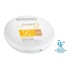 Bioderma Photoderm Compact Mineral Αδιάβροχη Αντηλιακή Πούδρα Προσώπου SPF50+ με Χρώμα Golden 10gr