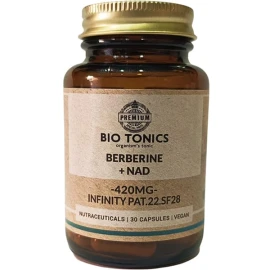 Bio Tonics Berberine + NAD 420mg, Берберин с NAD за контрол на теглото и глюкозата 30 капсули