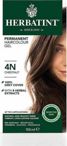 Herbatint Permanent Haircolor Gel 4N Καστανό 150ml