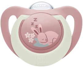 Nuk First Choice Night Πιπίλα Σιλικόνης Νυκτος 0-6m Λαγουδάκι - Σάπιο Μήλο 1τμχ 10.175.392