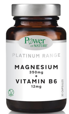 Power Of Nature Platinum Range Magnesium 350mg + Vitamin B6 12mg 30caps