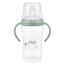 Nuk Cup Εκπαιδευτικό Μπιμπερό Πλαστικό με Λαβές Προβατάκι Πράσινο 6m+ 260ml 10.216.311