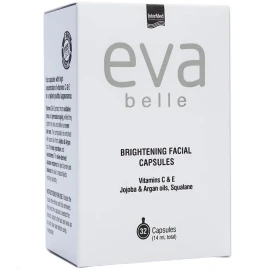 Intermed Eva Belle Brightening Facial Capsules, Серум за лице в капсули с висока концентрация на витамини C и E, 32 бр.