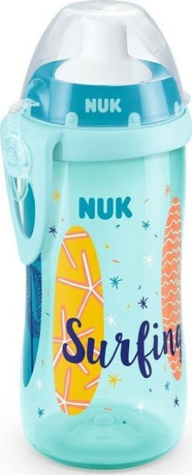 Nuk Beach Flexi Cup Ποτηράκι με Καλαμάκι Μπλε Γαλάζιο 12m+ 300ml 10.255.427