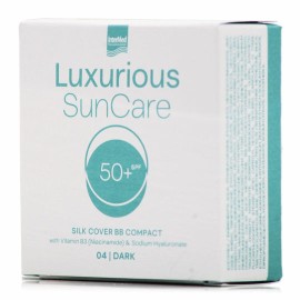 Intermed Luxurious Silk Cover BB Compact 04 Dark SPF50 Υψηλή Αντηλιακή Πούδρα Προσώπου με Φυσικό Ματ Αποτέλεσμα, Σκούρα Απόχρωση 12gr