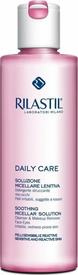 Rilastil Daily Care Успокояващ мицеларен разтвор за премахване на грим за лице и очи 250 мл