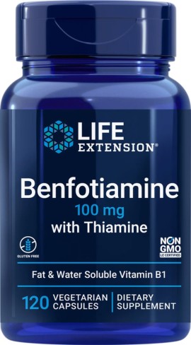 Life Extension Benfotiamine with Thiamine 100mg 120caps