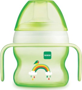 MAM Starter Cup Πλαστικό Ποτηράκι 4m+ Πράσινο Green Rainbow 150ml 462