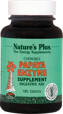 Natures Plus Papaya Enzyme Παπαϊνη 180tabs μασώμενα