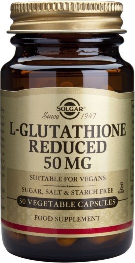 Solgar L-Glutathione, Γλουταθειόνη 50mg 30caps