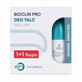 Bioclin Promo 1+1 ΔΩΡΟ Pro Deo Talc 48h Αποσμητικό Roll On, 2x50ml
