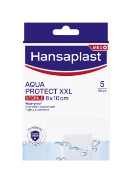 Hansaplast Aδιάβροχα και Αποστειρωμένα Αυτοκόλλητα Επιθέματα Med Aqua Protect XXL 10x8cm 5τμχ