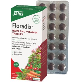 Power Health Floradix Πολυβιταμίνη για Ενέργεια, Ενίσχυση του Ανοσοποιητικού & τα Μαλλιά 7mg 84tabs
