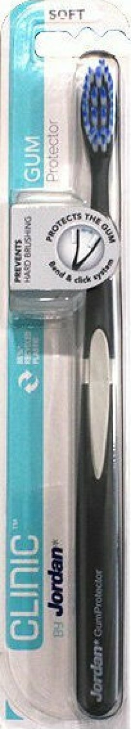 JORDAN Clinic Gum Protector Soft Toothbrush Οδοντόβουρτσα Μαλακή, Μαύρο 1τμχ