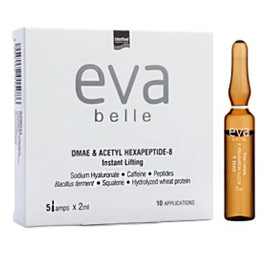 Eva Belle DMAE & Acetyl Hexapeptide-8 Αντιρυτιδικό & Αντιγηραντικό Serum Προσώπου σε Αμπούλες με Υαλουρονικό Οξύ για Σύσφιξη 5x2ml