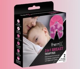 ThermX 3 in 1 Breast Therapy Pack Παγοκύστη - Θερμοφόρα Πακέτο Ανακούφισης για το Μαστό 1τμχ