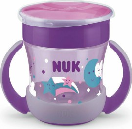 Nuk Evolution Mini Magic Cup Night Ποτηράκι με Χείλος και Καπάκι Μωβ 6m+ 160ml 10.751.352
