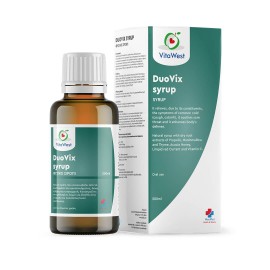 VitaWest DuoVix Syrup Φυσικό Σιρόπι για τον Ερεθισμένο Λαιμό & την Ενίσχυση Του Ανοσοποιητικού, 200ml