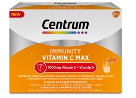 Centrum Immunity Vitamin C Max για Ενίσχυση του Ανοσοποιητικού και Ενέργεια 1000mg 14 φακελίσκοι