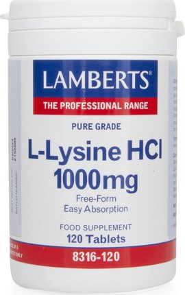 Lamberts L-Lysine HCL 1000mg 120tabs