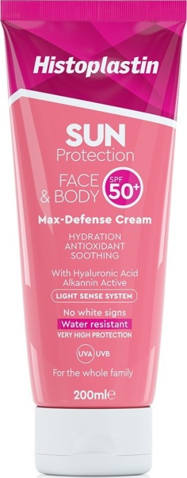 Histoplastin Sun Protection Face & Body Max Defense Cream SPF50+ 200ml