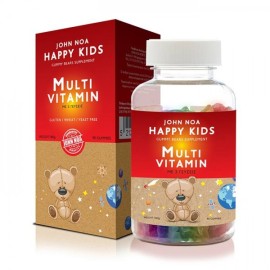 John Noa Happy Kids Multi Vitamin Παιδικό Πολυβιταμινούχο συμπλήρωμα για παιδιά σε 3 γεύσεις, 90 Ζελεδάκια