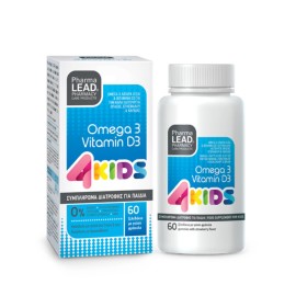 PharmaLead 4 Kids Omega 3 & Vitamin D3 Συμπλήρωμα Διατροφής για Παιδιά 60 ζελεδάκια Φράουλα