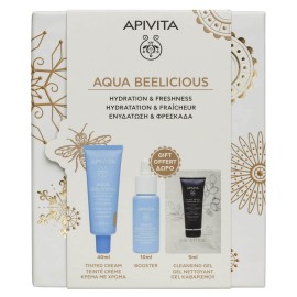 Apivita XMAS PROMO 2025 Hydration & Freshness με Aqua Beelicious Tinted Cream, Ενυδατική Κρέμα με Χρώμα 40ml + ΔΩΡΟ Ενυδατικός Ορός 10ml + Gel Καθαρισμού 5ml