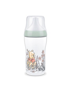 NUK Perfect Match Πλαστικό Μπιμπερό Disney Winnie Pooh , Μαλακή Θηλή Σιλικόνης M, 3m+ 260ml  10.216.332