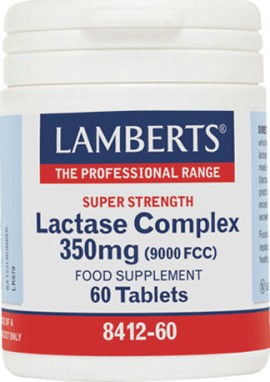 Lamberts Lactase Complex Φυσική Λακτάση ως βοήθημα Πέψης 350mg 60tabs