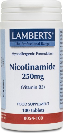 Lamberts Nicotinamide Vitamin B3 250MG 100tabs
