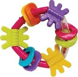 PLAYGRO Triangle Teether Κουδουνίστρα Οδοντοφυίας 3m+ 1τμχ