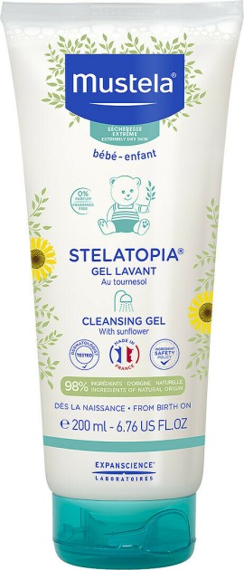 Mustela Stelatopia Cleansing Gel, Αφροντούς για Ατοπικό Δέρμα 200ml