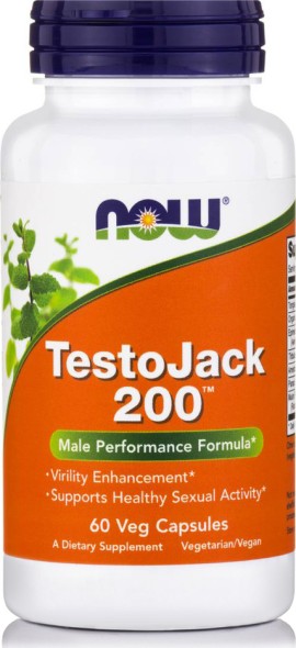 Now Foods Testo Jack 200 για τη Φυσική Αύξηση Τεστοστερόνης  200mg 60caps